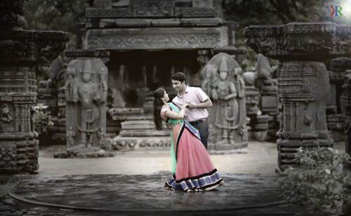 Lovers Pose at Temple